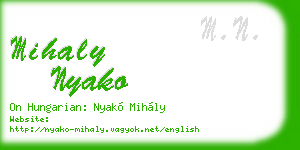 mihaly nyako business card